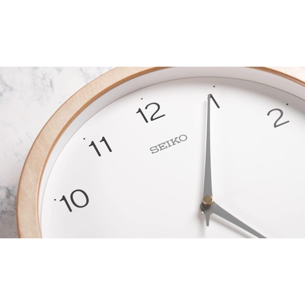 [現貨] SEIKO 精工電波掛鐘 自動對時 秒針停止功能明暗感應 電波鐘 木質邊框 無秒針 靜音時鐘 27公分-細節圖3