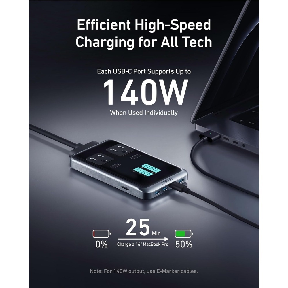 [現貨]Anker Prime 8-in-1 USB C Charging Station 240W輸出 充電延長線-細節圖2