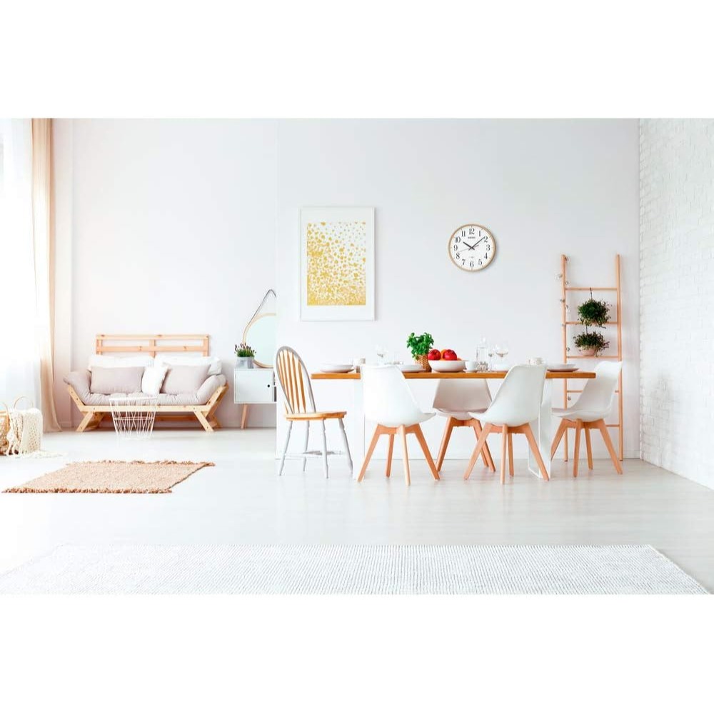 [現貨] SEIKO 精工 衛星電波掛鐘 自動對時 靜音秒針 衛星電波鐘 GPS對時 淺茶色 棕色 30公分-細節圖6