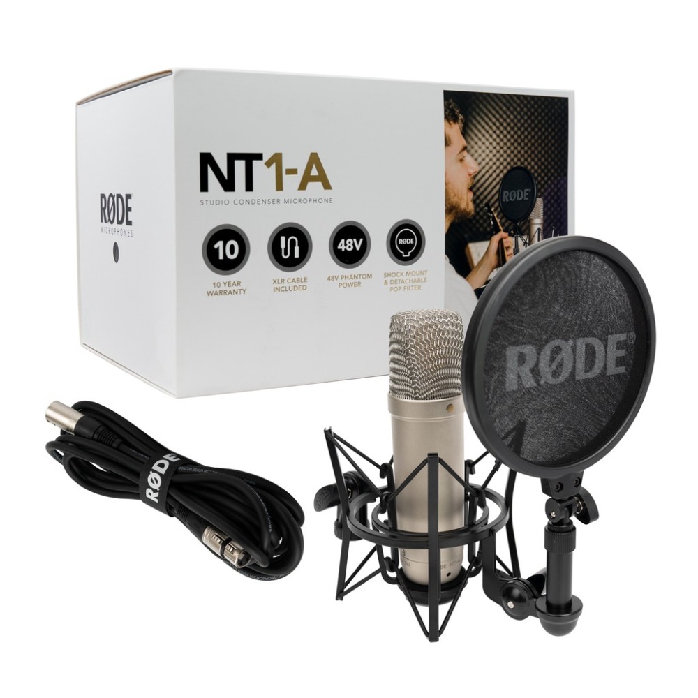 「THINK2」十年保固 RODE NT1-A 電容式麥克風 套組 錄音 Podcast 含避震架 防噴罩 NT1A-細節圖3