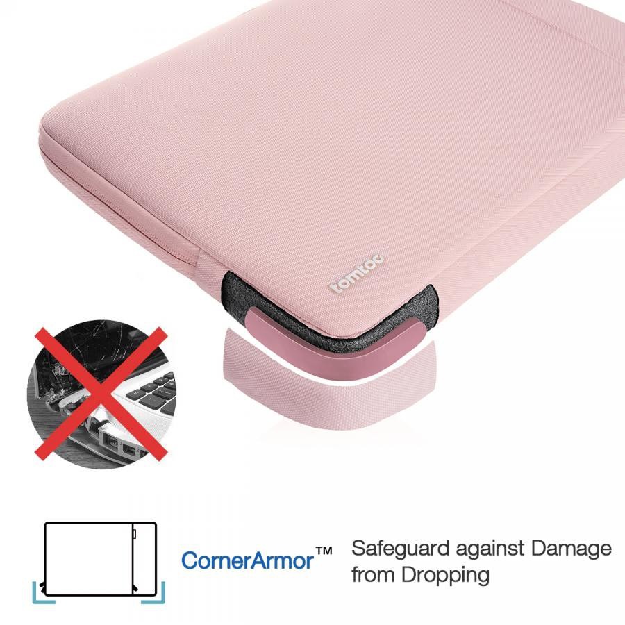「THINK2」Tomtoc 360°完全防護2代 粉紅 筆電包 適用MacBook Pro/Air 12/13/14-細節圖3