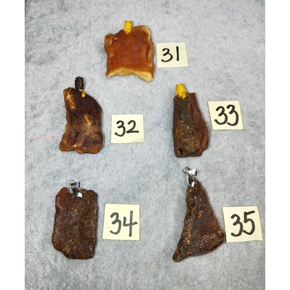 (現貨) 天然波羅的海琥珀蜜蠟原礦原石隨形吊墜項鍊 琥珀原石帶皮項鏈 非二代 非塑料 非壓制-細節圖3