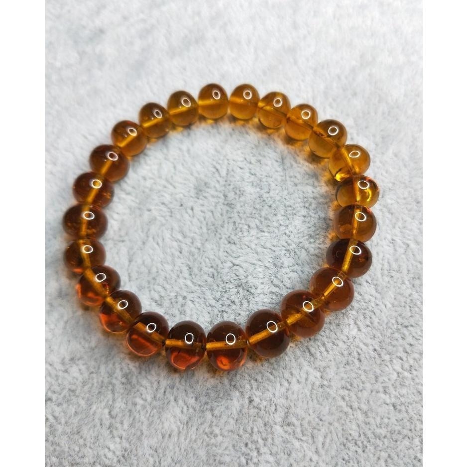 (現貨) 天然西露天撫順琥珀手珠 高品豆油紅淨水撫順琥珀手串 非二代 非塑料 非壓制-細節圖8
