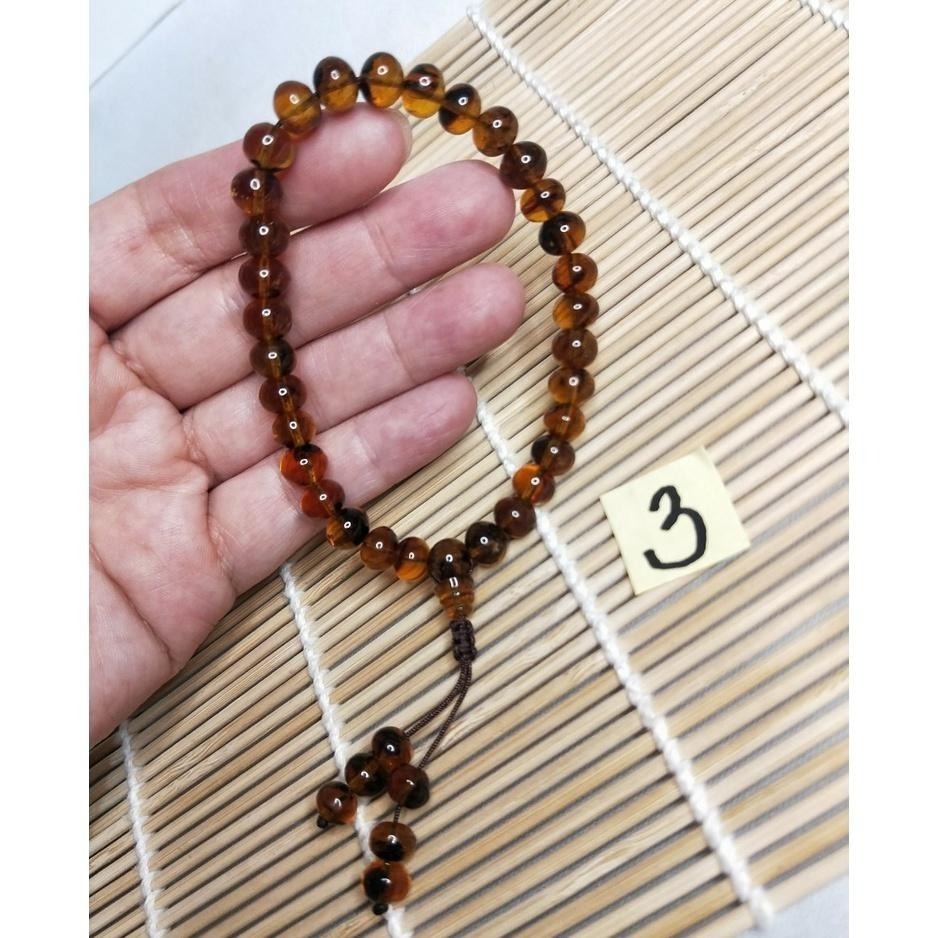 (現貨) 天然西露天撫順琥珀7+mm手珠 老礦帶綠膜撫順琥珀手串 非二代 非塑料 非壓制-細節圖7