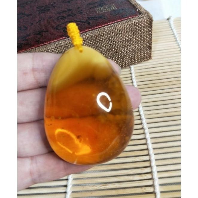 (現貨) 附台證 天然波羅的海琥珀蜜蠟紅蠟吊墜 收藏級深礦料紅蠟大吊墜 非二代 非塑料 非壓制-細節圖3