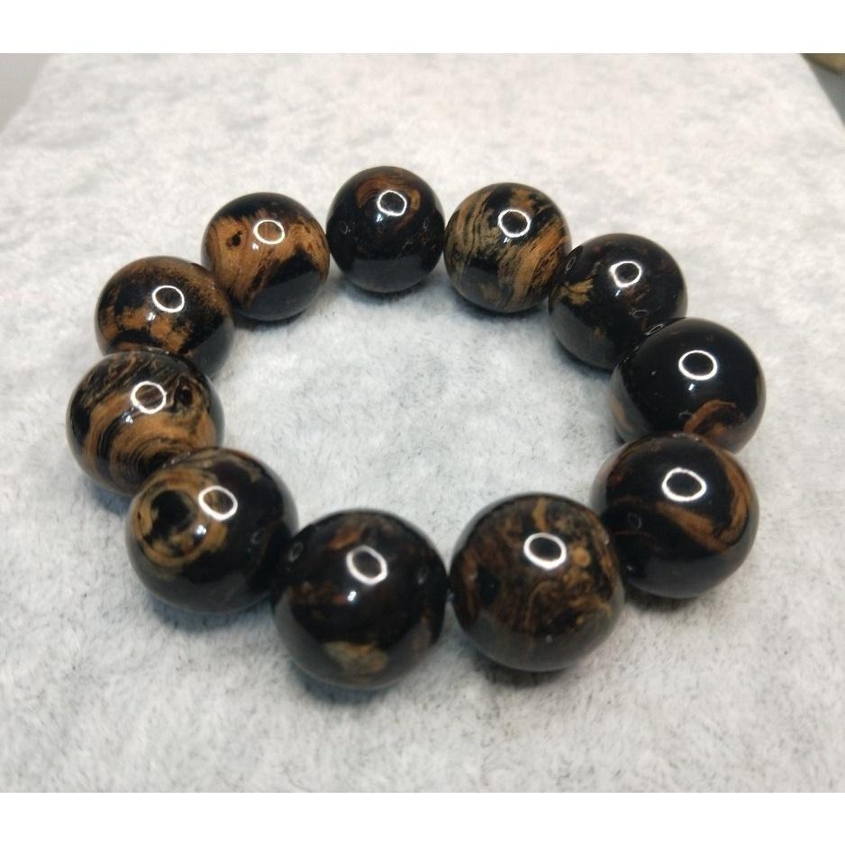 (現貨) 附台證 天然南非黑珊瑚大單圈 收藏級血柳大單圈 無酸洗 無注膠 無染色-細節圖2