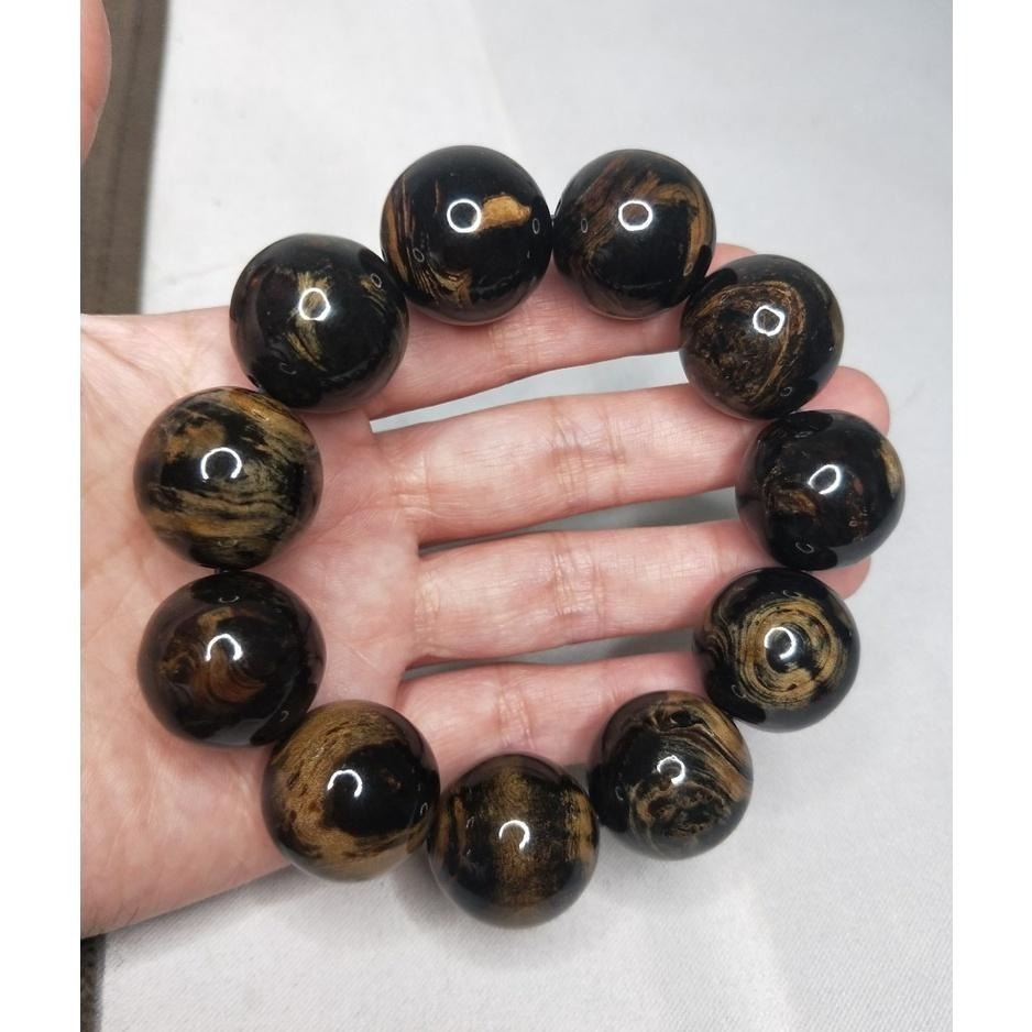 (現貨) 附台證 天然南非黑珊瑚大單圈 收藏級血柳大單圈 無酸洗 無注膠 無染色-細節圖3