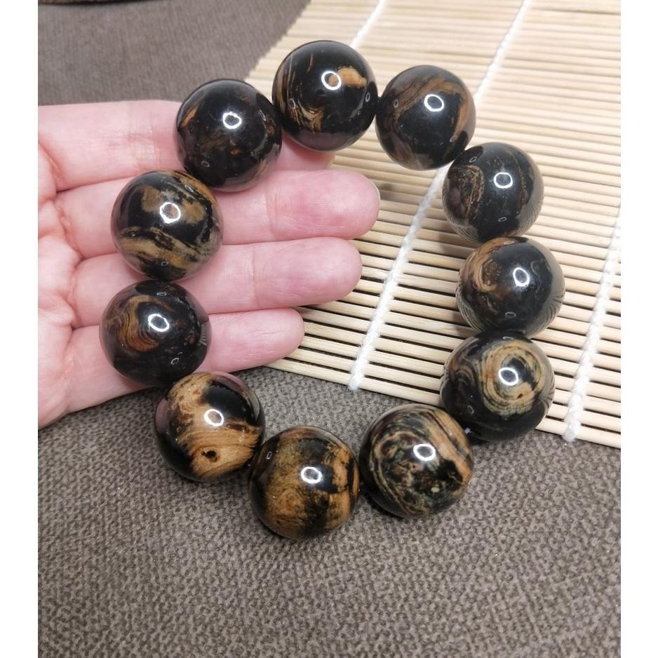 (現貨) 附台證 天然南非黑珊瑚大單圈 收藏級血柳大單圈 無酸洗 無注膠 無染色-細節圖4