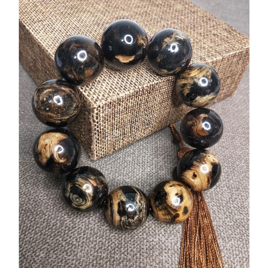 (現貨) 附台證 天然南非黑珊瑚大單圈 收藏級血柳大單圈 無酸洗 無注膠 無染色-細節圖5