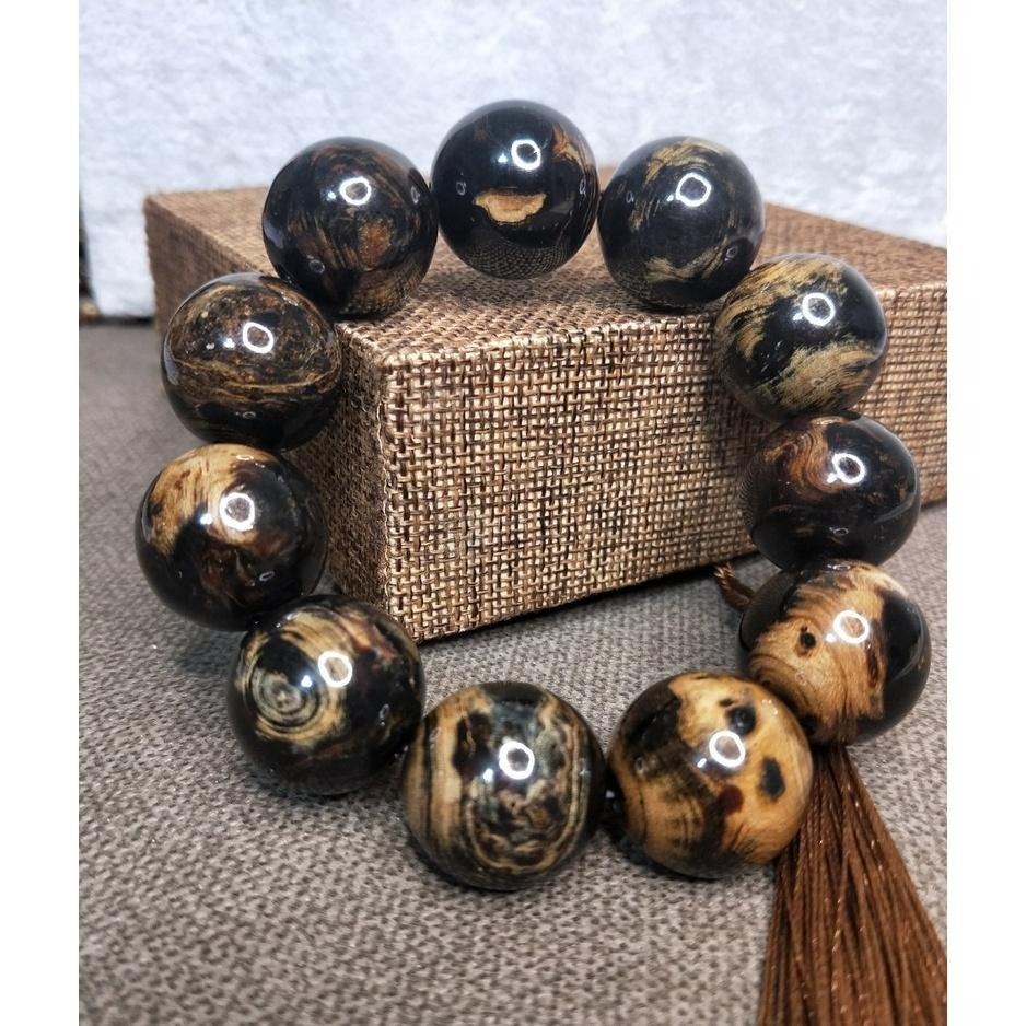 (現貨) 附台證 天然南非黑珊瑚大單圈 收藏級血柳大單圈 無酸洗 無注膠 無染色-細節圖6