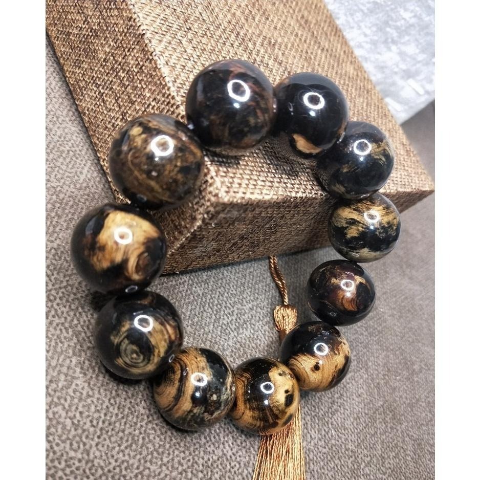 (現貨) 附台證 天然南非黑珊瑚大單圈 收藏級血柳大單圈 無酸洗 無注膠 無染色-細節圖7