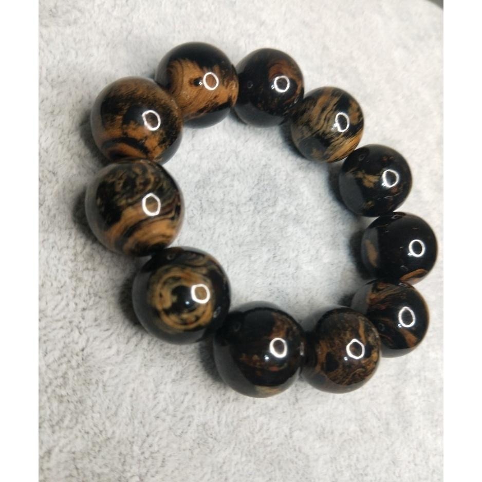 (現貨) 附台證 天然南非黑珊瑚大單圈 收藏級血柳大單圈 無酸洗 無注膠 無染色-細節圖8