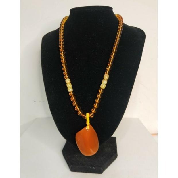 (現貨) 天然波羅的海琥珀蜜蠟 深礦料紅蠟吊墜項鍊 帶原皮紅蠟項鍊 非二代 非塑料 非壓制-細節圖7