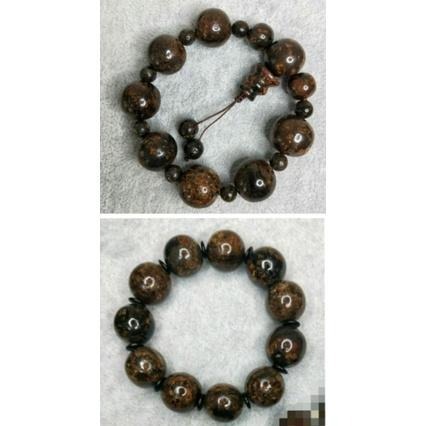 (現貨) 天然西露天撫順琥珀母礦大單圈手珠 高品撫順琥珀伴生原礦大單圈手串 非二代 非塑料 非壓制-細節圖9