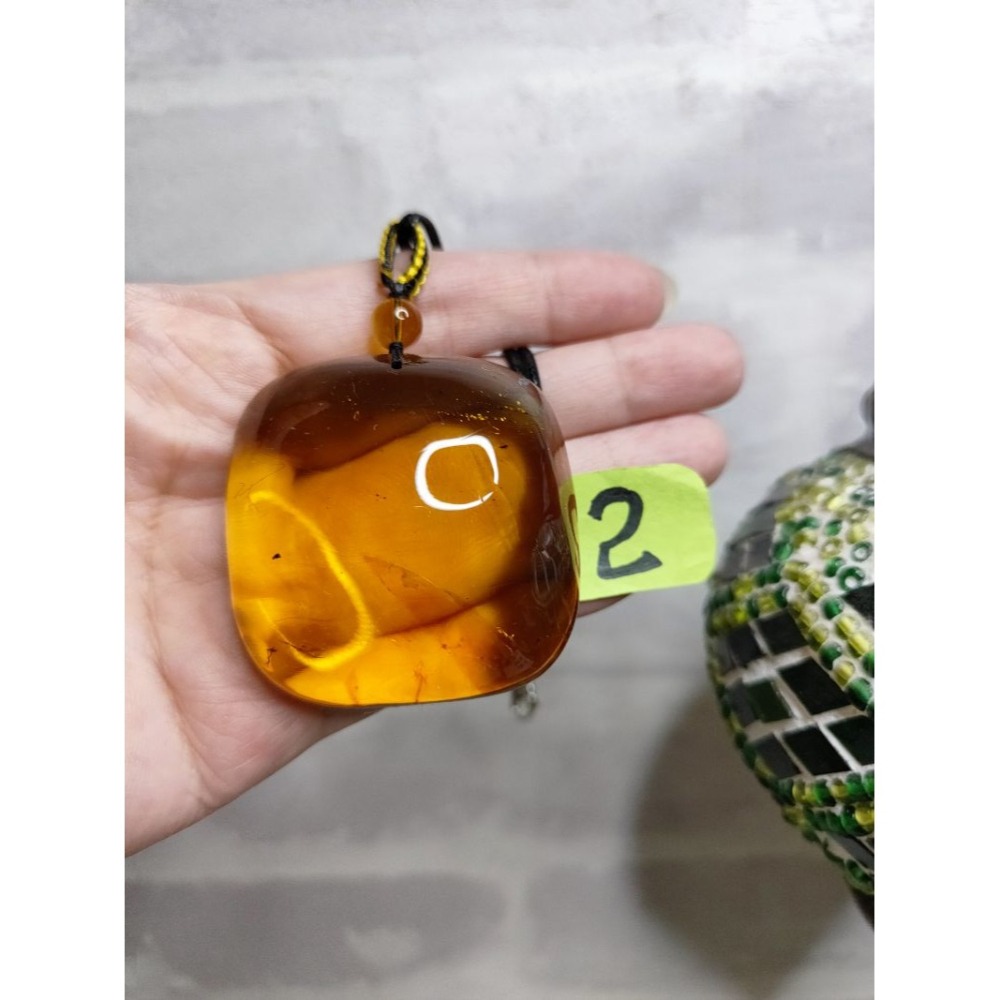 (現貨) 天然墨西哥高紅藍蟲珀吊墜 墨西哥高紅藍珀大吊墜 非二代 非塑料 非壓制-細節圖5