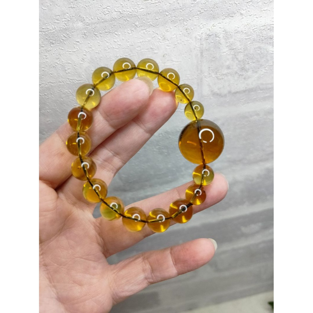 (現貨) 天然墨西哥藍珀設計款手珠 設計款墨西哥藍珀手串 非二代 非塑料 非壓制-細節圖2