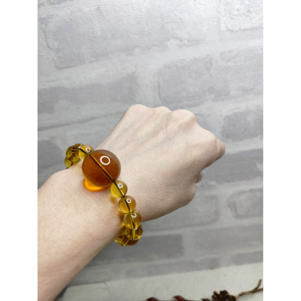 (現貨) 天然墨西哥藍珀設計款手珠 設計款墨西哥藍珀手串 非二代 非塑料 非壓制-細節圖3