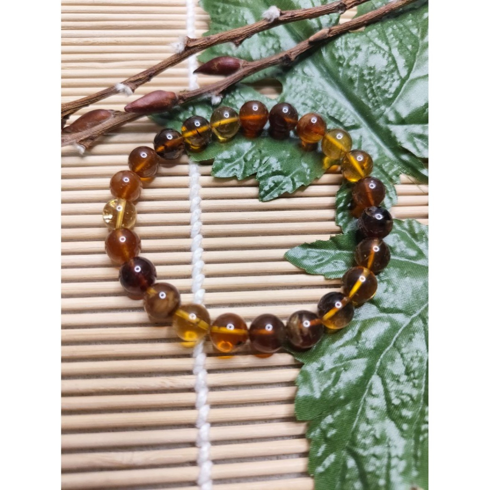 (現貨) 天然緬甸琥珀 8+mm緬甸小多寶手串 非二代 非塑料 非壓制-細節圖2