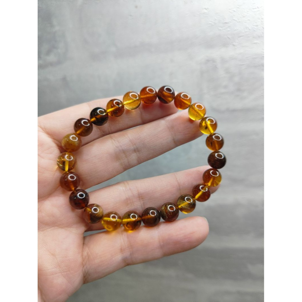 (現貨) 天然緬甸琥珀 8+mm緬甸小多寶手串 非二代 非塑料 非壓制-細節圖5