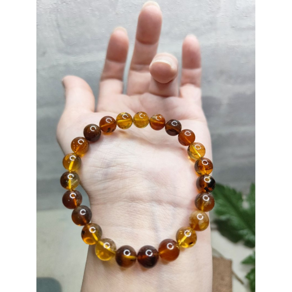(現貨) 天然緬甸琥珀 8+mm緬甸小多寶手串 非二代 非塑料 非壓制-細節圖10