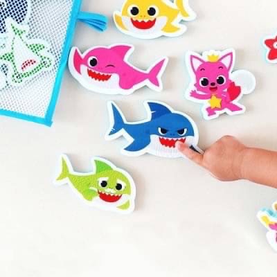 ｜現貨｜碰碰狐 Pinkfong 鯊魚家族 Baby Shark 洗澡玩具 浴室貼共23片-細節圖3