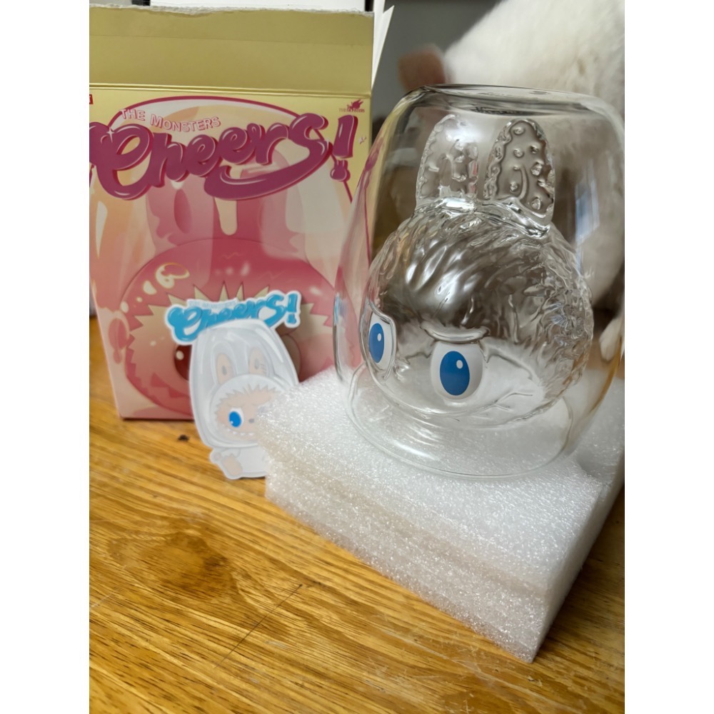 兒童節禮物pop mart泡泡瑪特Labubu拉布布 雙層玻璃杯 盲盒 the monster- cheers 純真杯-細節圖4