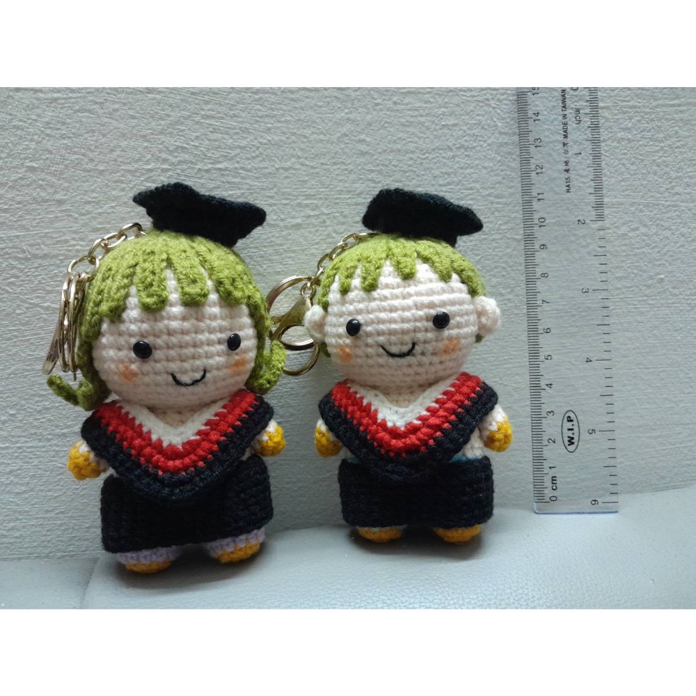 畢業季！🎓送禮首選-純手工製作/針織吊飾/娃娃/一對可愛的畢業生娃娃/唯一限定-細節圖2