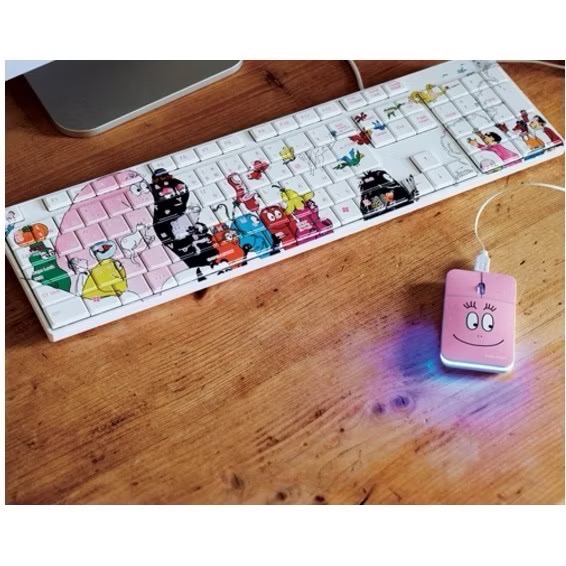 Barbapapa 泡泡先生造型滑鼠-絕版收藏品-粉-細節圖2