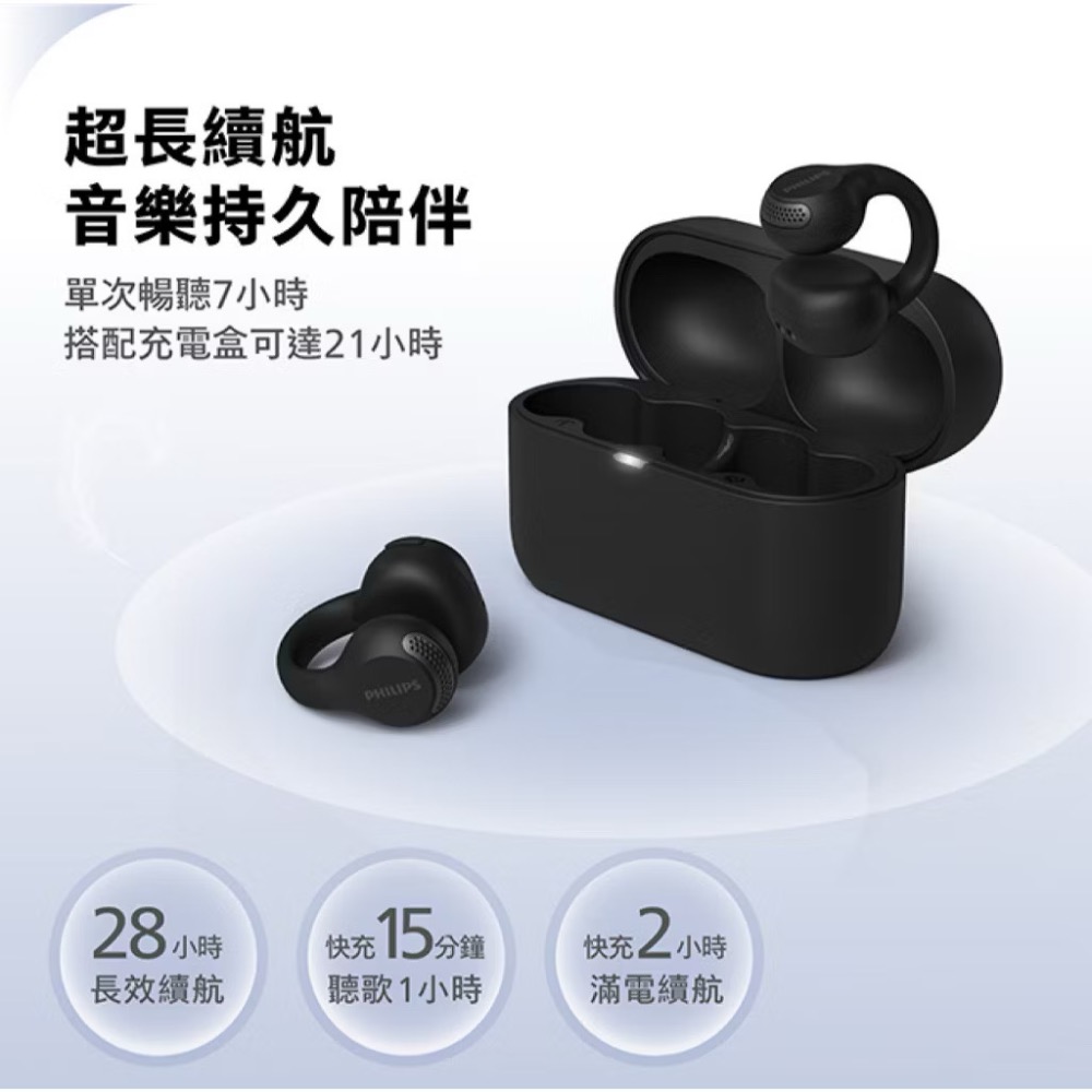 全新philips真無線TAQ 2000 series 耳掛式藍牙高續航智能降噪耳機-細節圖6