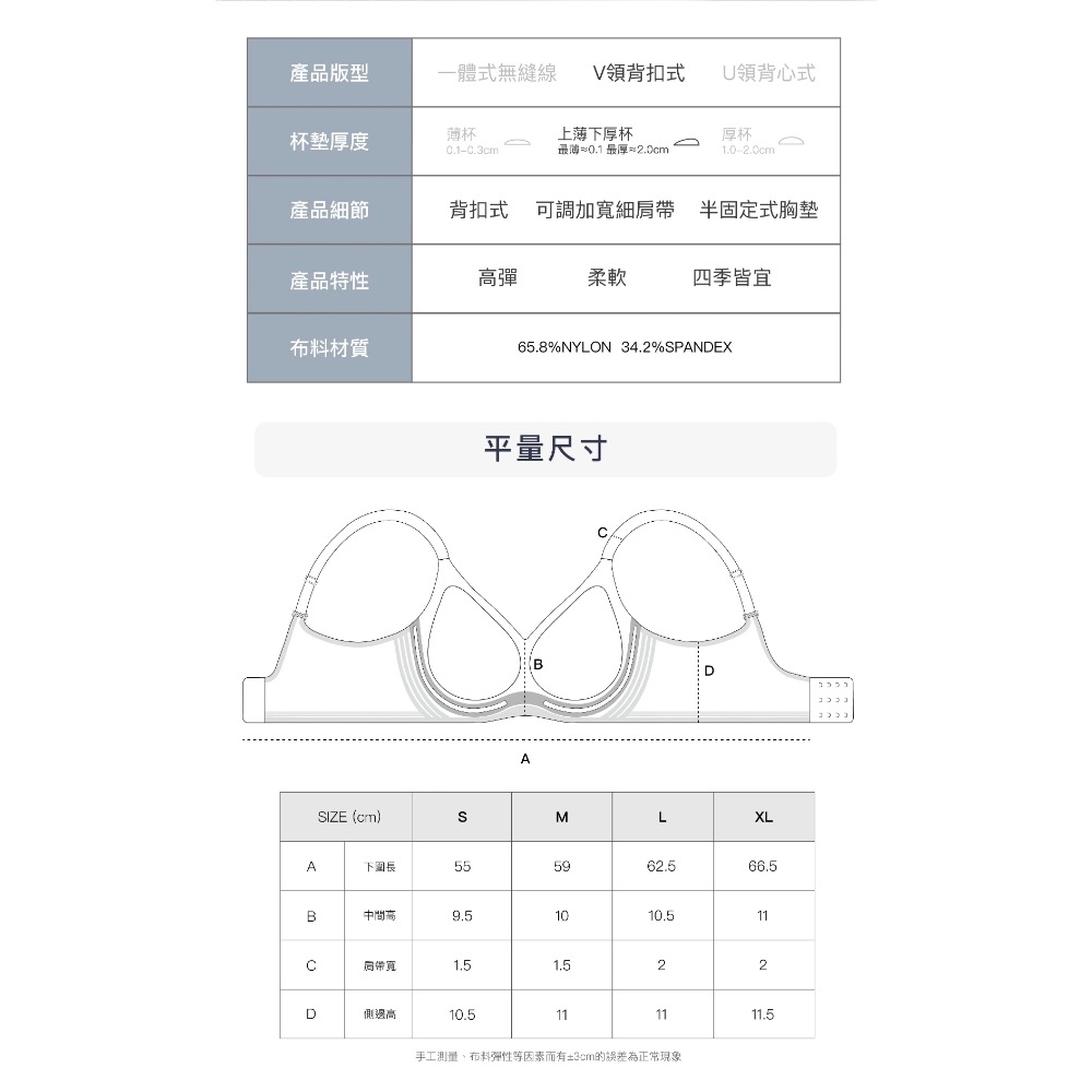 💙三效合一24HRS無感軟鋼圈內衣(包覆款) 💙M號-細節圖6