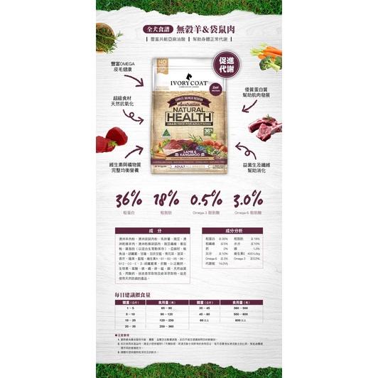 <六叔>澳克騎士狗飼料（ IVORY COAT)天然無榖狗糧 低敏犬糧 幼犬/成犬/全齡犬 雞肉 袋鼠 鮭魚454克-細節圖4
