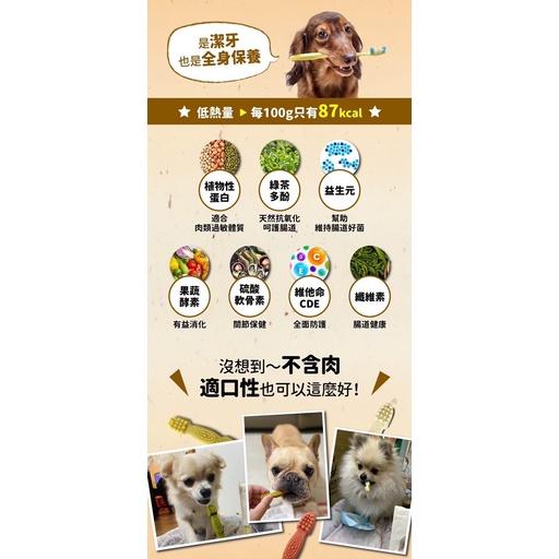 <六叔>等等寵物零食 無穀潔牙骨 全齡犬 狗狗 潔牙骨 清潔牙齒 訓練 酵素 140克-細節圖5