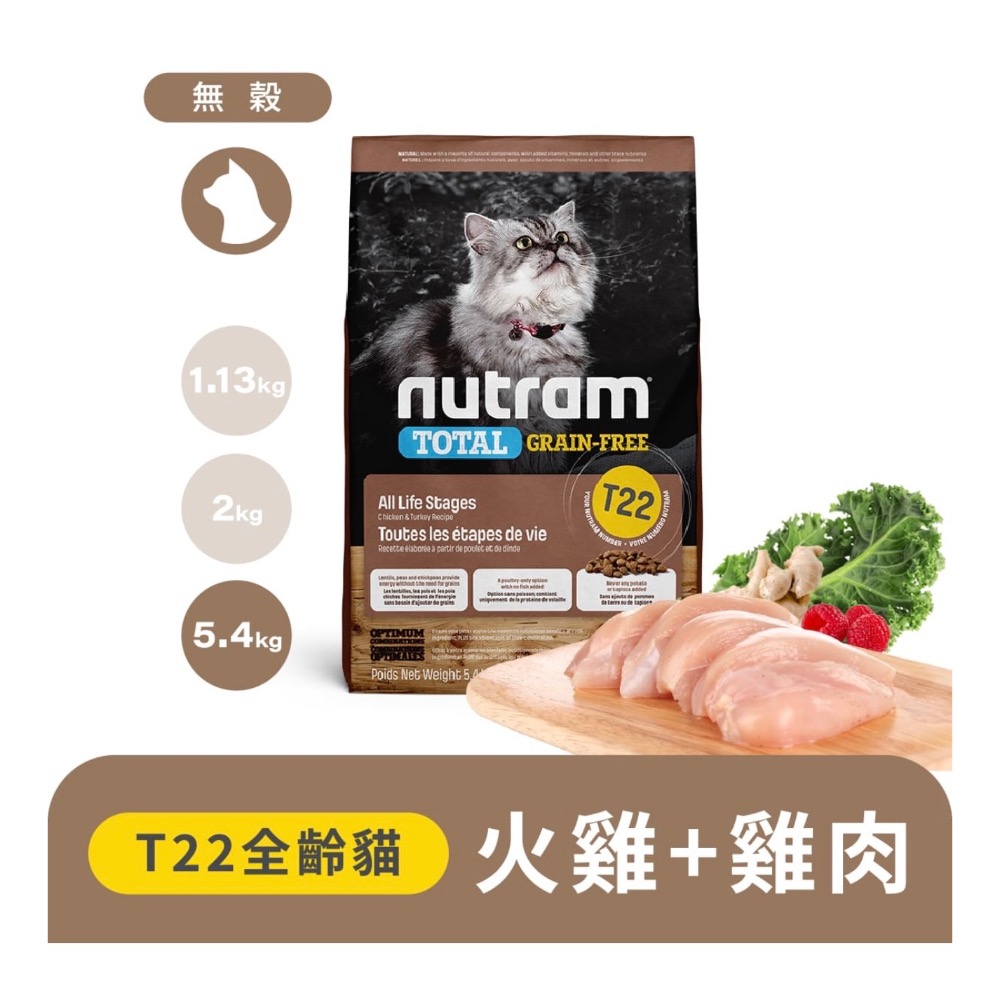 <六叔><即期良品特價🔥>紐頓T24 T22 nutram 天然無榖貓糧 鮭魚鱒魚-規格圖3