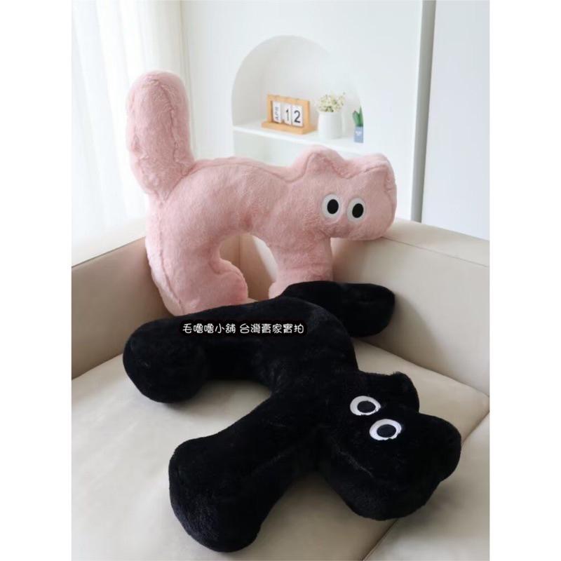 台灣現貨❤️小紅書同款黑貓咪抱枕 黑貓站姿抱枕 靠墊 車用腰靠 腰枕-細節圖3