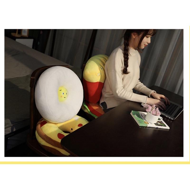 台灣現貨❤️食物造型甜甜圈坐墊 美臀墊 蒲團 中空坐墊 帶洞午睡枕-細節圖6