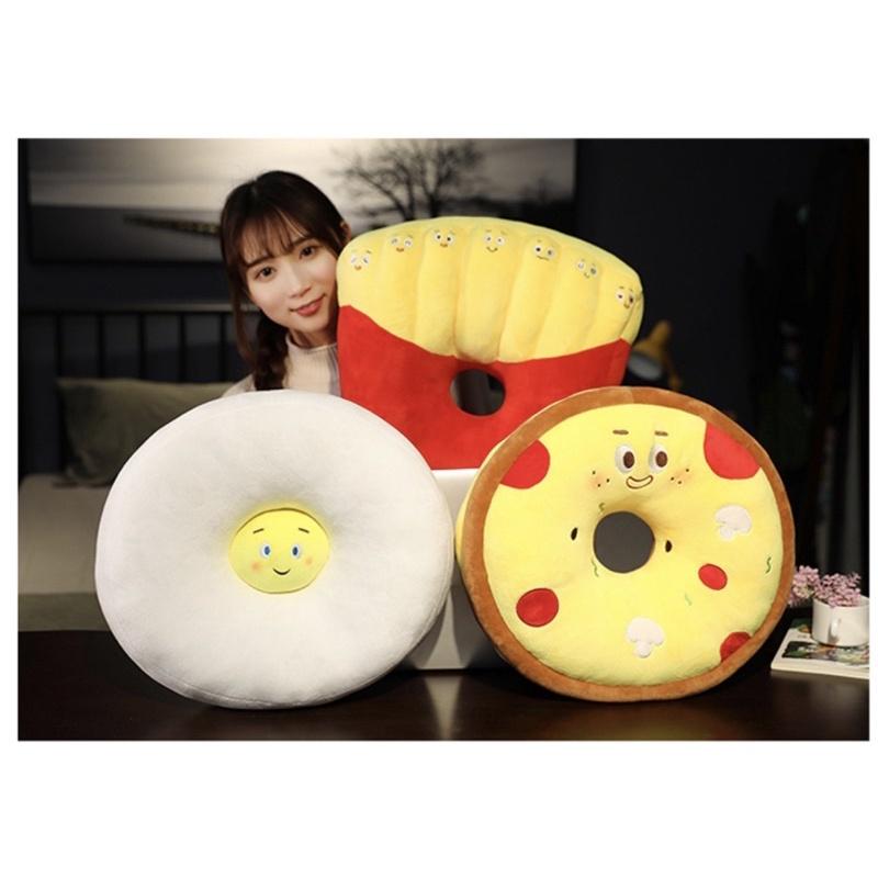 台灣現貨❤️食物造型甜甜圈坐墊 美臀墊 蒲團 中空坐墊 帶洞午睡枕-細節圖7