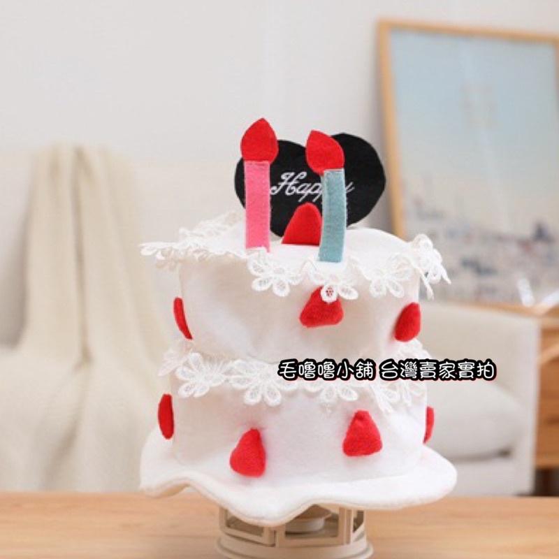 台灣出貨❤️化身為生日蛋糕帽子草莓蛋糕帽子頭套生日派對帽-細節圖6