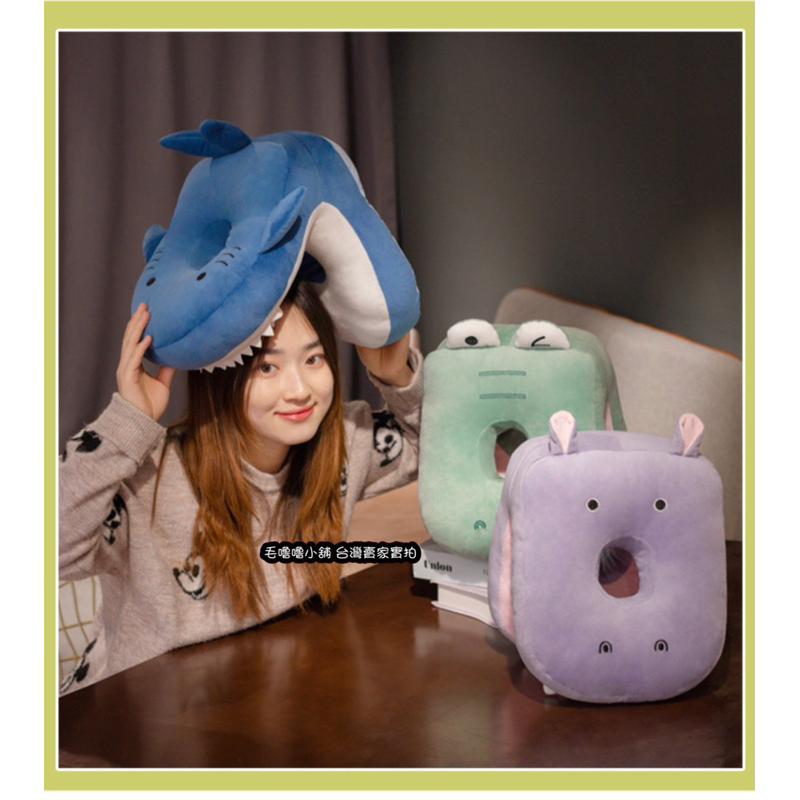 台灣現貨❤️可愛海洋動物午睡枕 趴睡枕 上班族小學生午睡枕 鯊魚 鯨魚 鱷魚 長頸鹿 恐龍-細節圖9