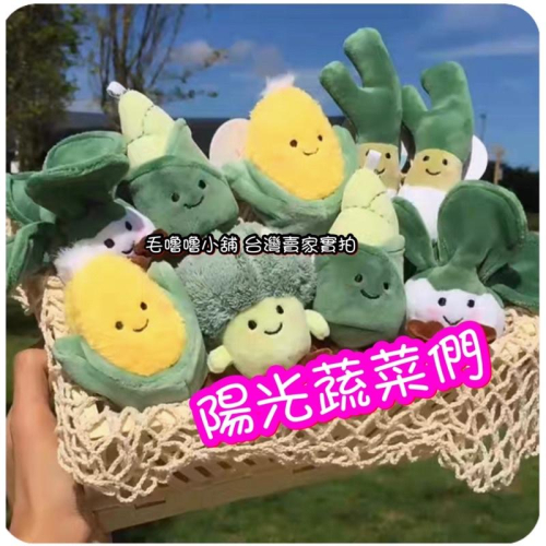 台灣現貨❤️韓系蔬菜吊飾鑰匙圈娃娃-花椰菜 玉米 蔥 小白菜 竹筍