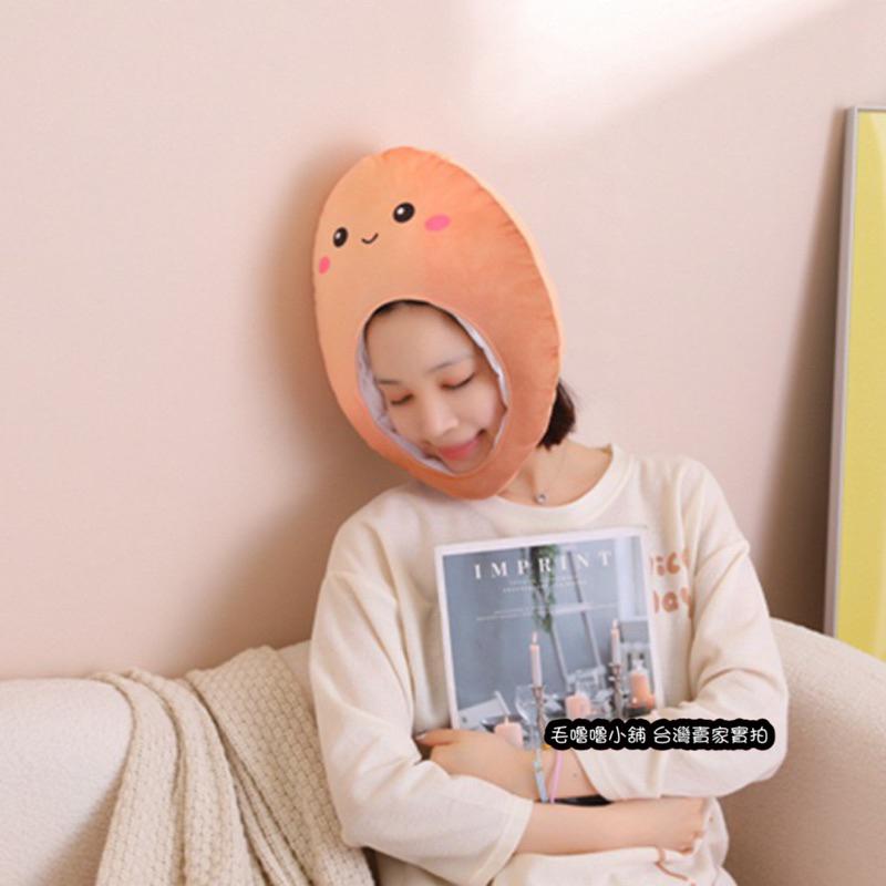 台灣現貨❤️雞蛋頭套 鹹鴨蛋頭套帽子 蛋頭先生 茶葉蛋頭套 也像馬鈴薯帽子-細節圖4