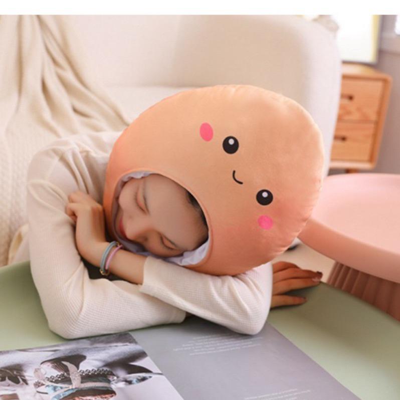 台灣現貨❤️雞蛋頭套 鹹鴨蛋頭套帽子 蛋頭先生 茶葉蛋頭套 也像馬鈴薯帽子-細節圖7