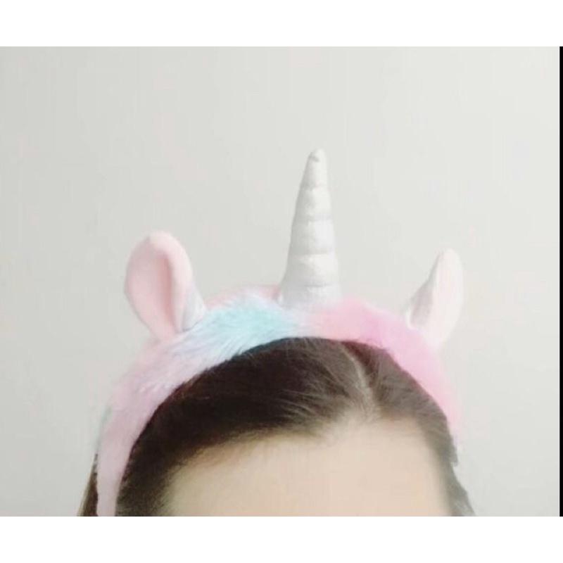 台灣現貨❤️抖音馬卡龍色冰淇淋感毛毛獨角獸髮箍髮圈髮帶-細節圖6