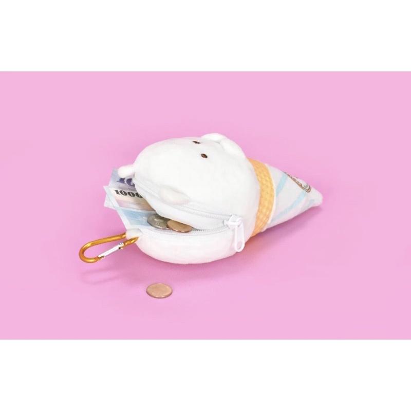 台灣正版授權❤️角落生物角落小夥伴甜筒冰淇淋零錢包吊飾鑰匙圈小娃娃玩偶-貓咪 豬排 企鵝 藍水龍蜥蜴 白熊-細節圖2