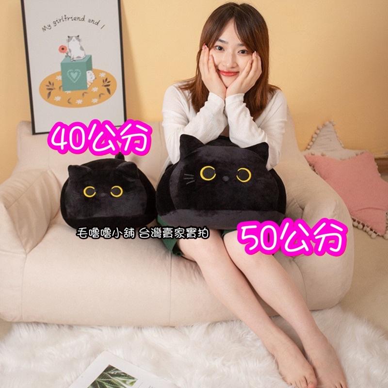 台灣現貨❤️超萌小黑貓咪抱枕靠墊-細節圖4