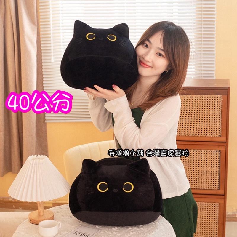 台灣現貨❤️超萌小黑貓咪抱枕靠墊-細節圖6