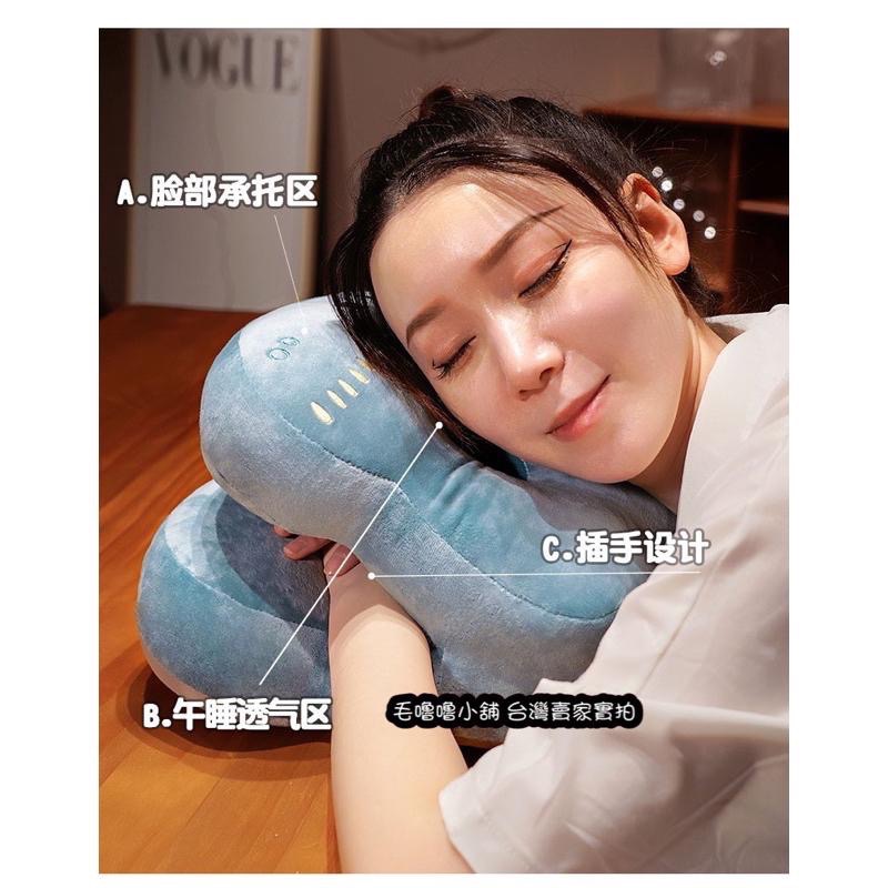 台灣現貨❤️雙面涼感冰絲叢林動物午睡枕 趴睡枕 椅子靠墊 小學生午睡枕-細節圖7