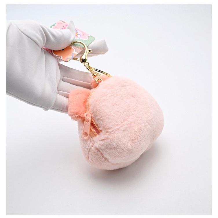 台灣現貨❤️可愛嘟嘟臉零錢包鑰匙圈掛件吊飾 嘟嘟豬 嘟嘟狗 嘟嘟兔-細節圖7