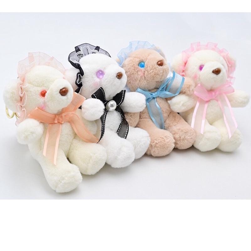 台灣現貨-超柔萌蘿莉塔女僕扮裝香味小熊鑰匙圈掛飾吊飾掛件娃娃-細節圖3