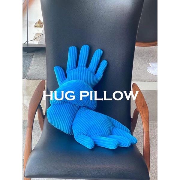 台灣出貨實拍-歐美風時尚160公分搞怪多用途藍色男朋友手臂手掌圍巾抱枕-萬聖節 聖誕交換禮物冬天必備-細節圖6