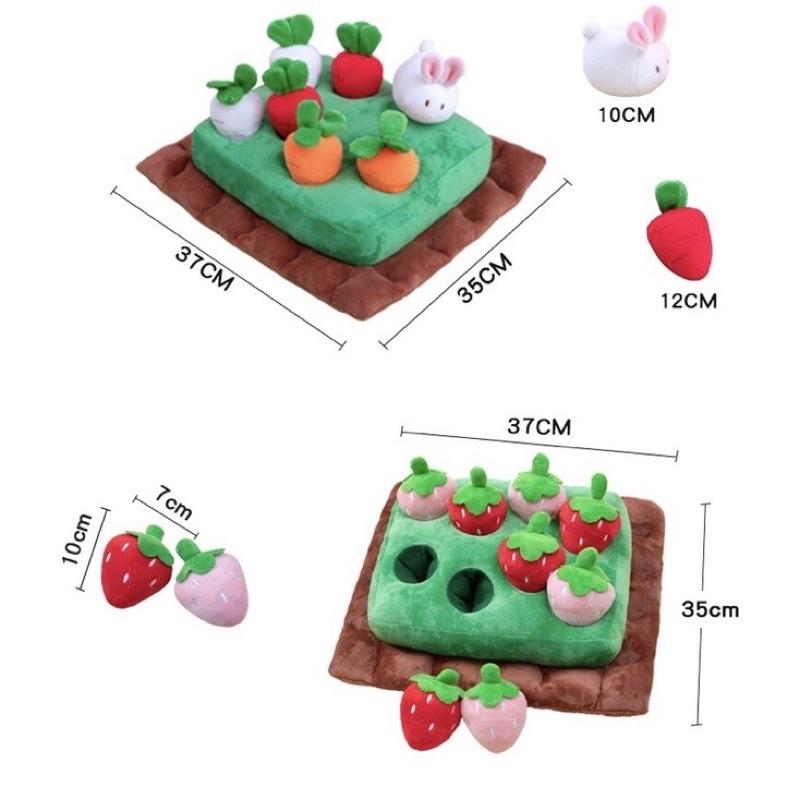 台灣現貨超低價-多款寵物親子仿真拔蘿蔔蘑菇草莓酪梨烏龜鳳梨南瓜種菜地遊戲玩偶寵物嗅聞訓練藏食物 菜園 扮家家酒 早教玩具-細節圖8